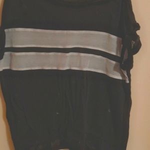 Black and White striped small Shirt